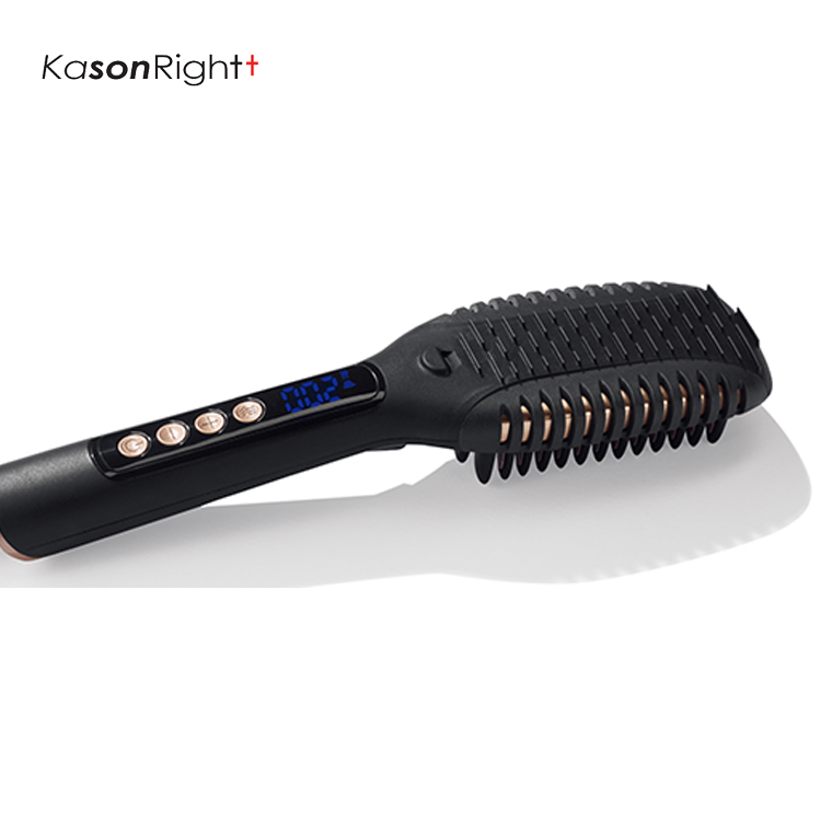 3 IN 1 Side Wave Volume stijltangborstel, LED-display, Rapid MCH Smoothing Heating Multi Hair Comb
