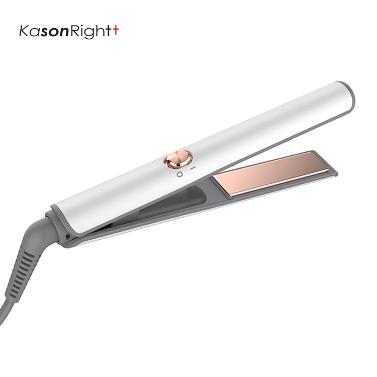 Travel Mini Hair Flat Iron Keramische toermalijn stijltang, draagbaar strijkijzer met dubbele spanning voor wereldwijd gebruik