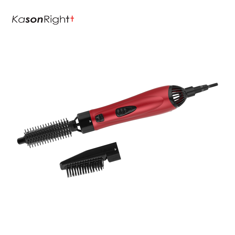 4-in-1 föhnborstel, heteluchtborstelset met verwisselbare accessoires Kop met 2 snelheden voor het rechttrekken van haar, volumizer, krullen en drogen